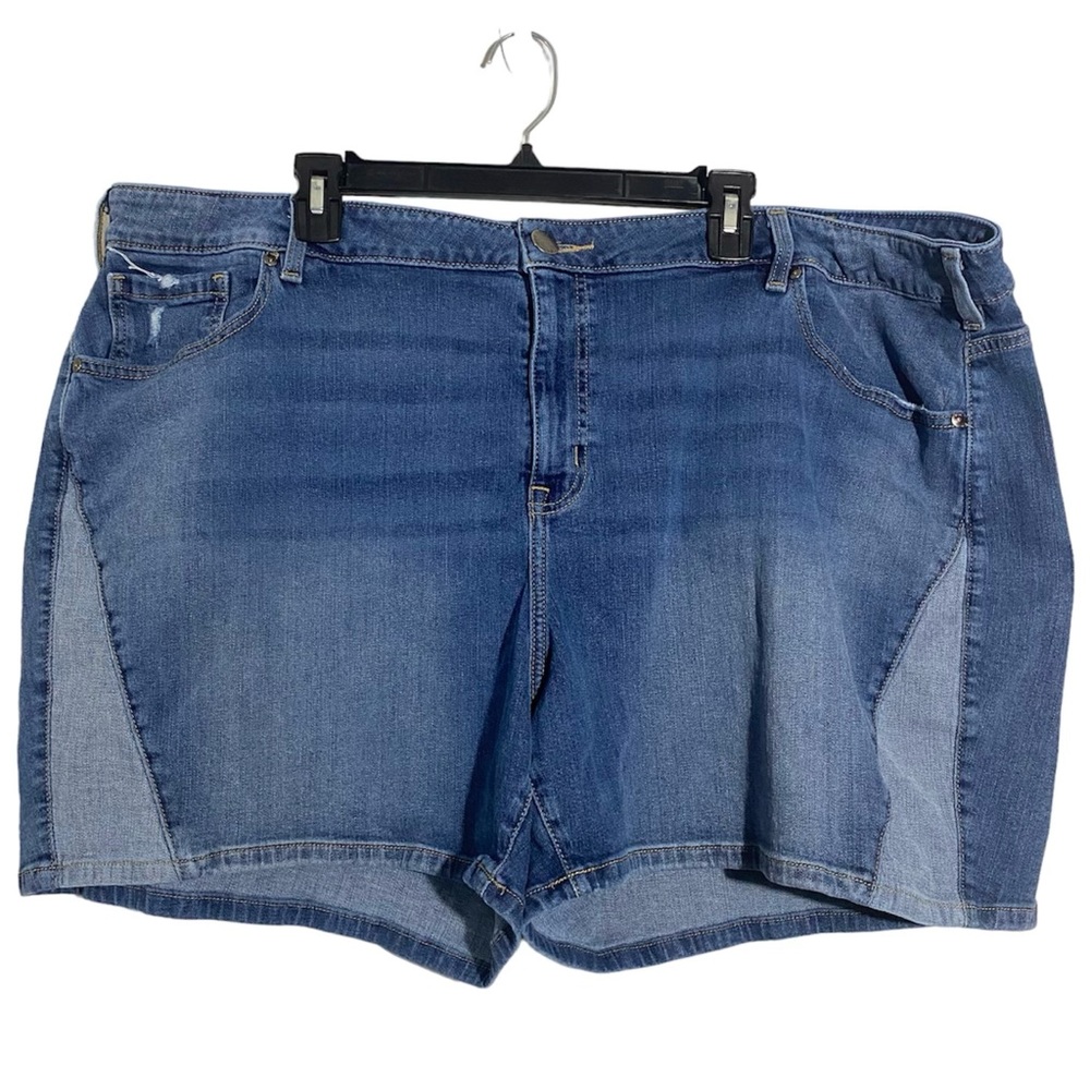 Lane‎ Bryant Mid-Rise Girlfriend Blue Shorts Size 24 Plus Women